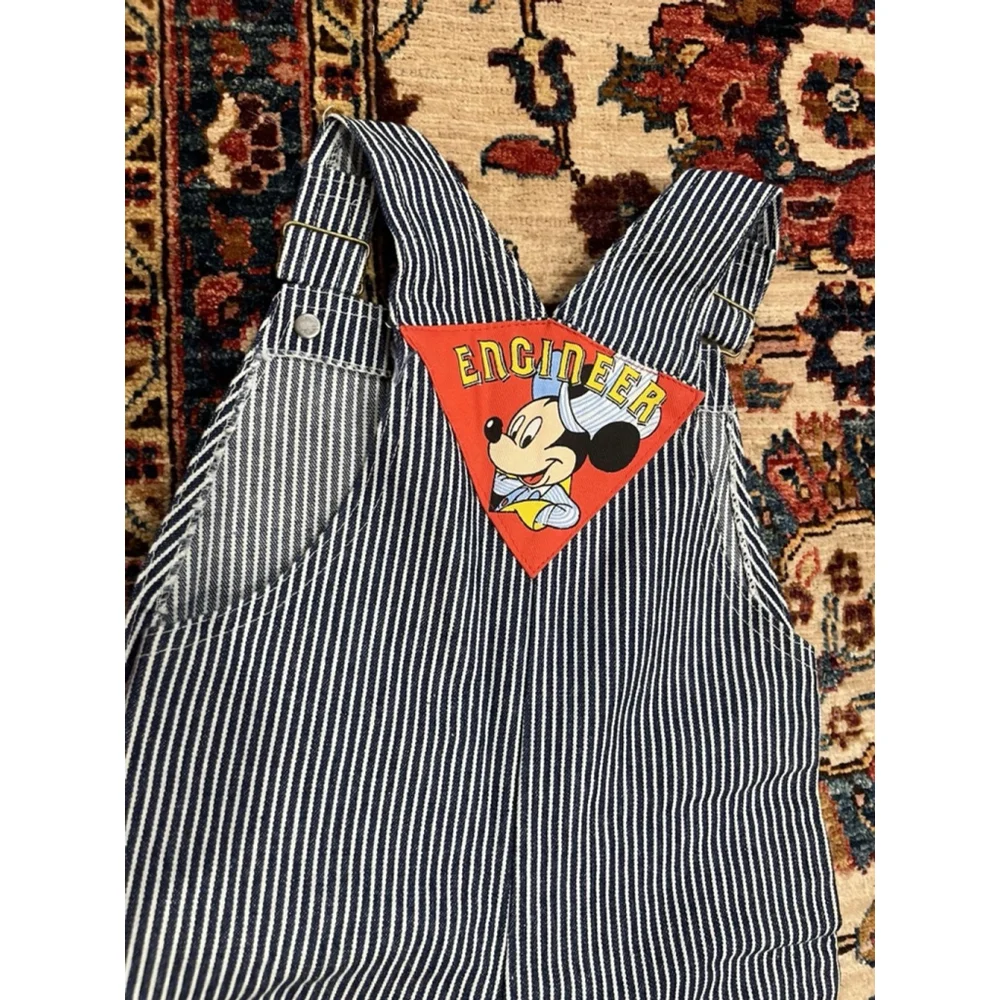 Vintage Mickey Mouse Disney Kids '60s '70s Engineer Overalls EUC